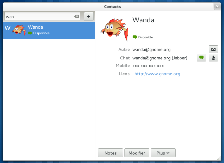 GNOME Contacts
