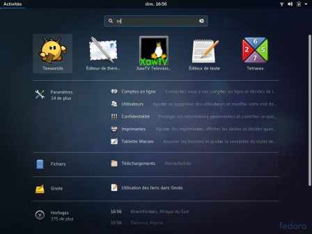 Nouvelle interface de recherche de GNOME