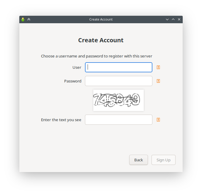 Gajim 1.2.0-beta1 create account