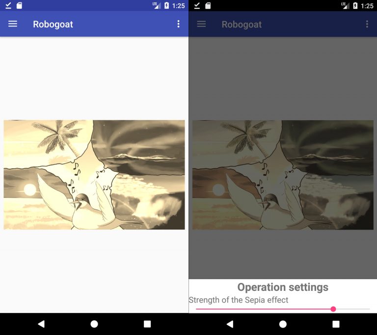 Robogoat: modification d'images avec GEGL sur Android