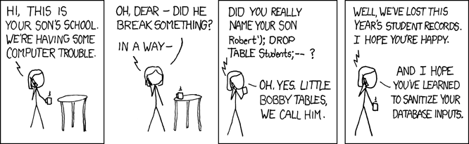 XKCD - Exploit of a mom