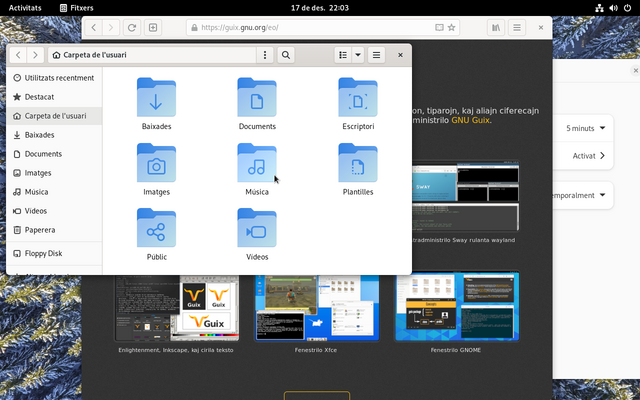 Impression écran de GNOME 42.