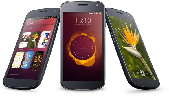 trois téléphones sous Ubuntu Touch