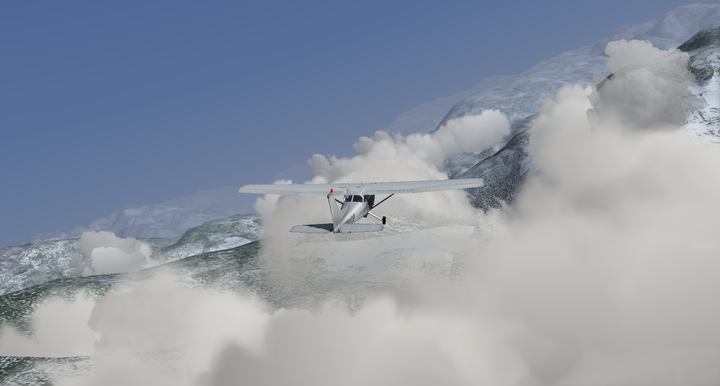 Au départ de l’altiport de Méribel sur les brumes du matin - Cessna 172P Skyhawk