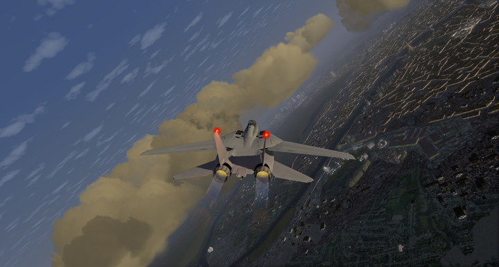 Survol de Paris à l’aube - Grumman F-14B