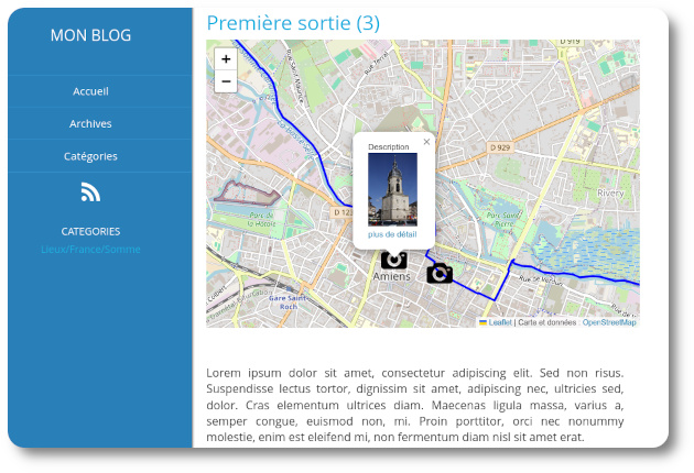 Popup avec la miniature
