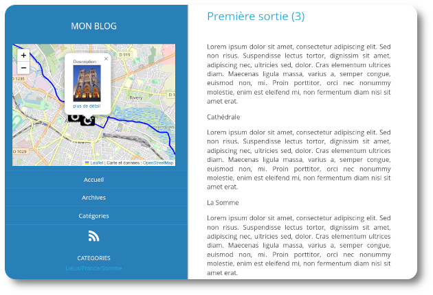 Site avec la carte à gauche