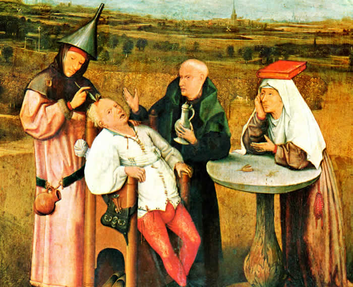 L’Extraction de la pierre de folie, par Jérôme Bosch (1460-1516)