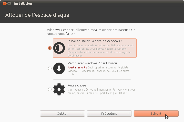 Installation Ubuntu