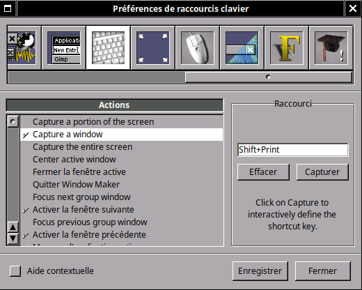 préférences de WindowMaker 0.96