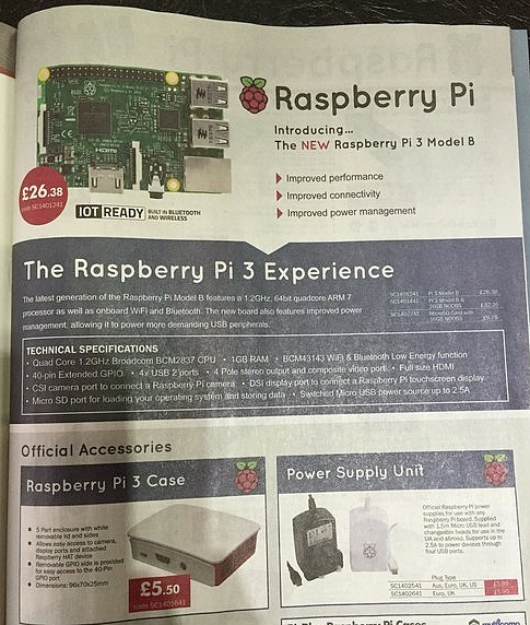 référence du raspberry pi 3 dans un magasin de vente