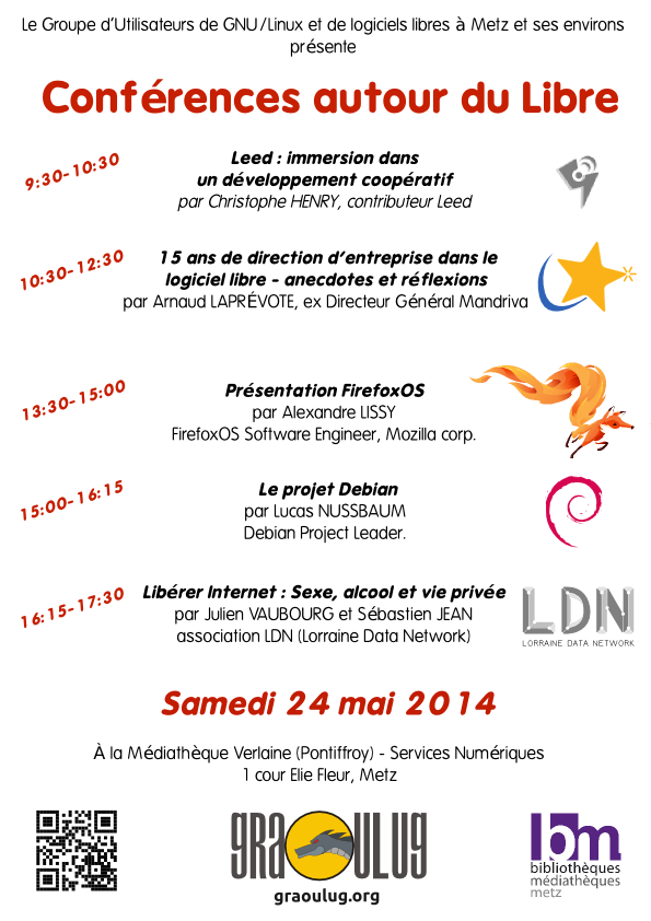 Fly Conférences autour du Libre à Metz 2014