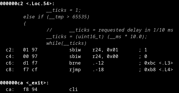 Un Utilitaire Pour Formater La Sortie De Avr Objdump Linuxfr Org