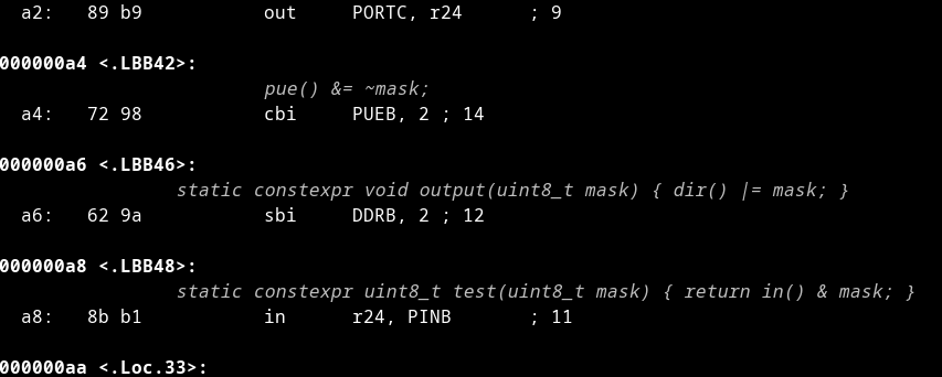 Un Utilitaire Pour Formater La Sortie De Avr Objdump Linuxfr Org