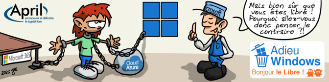 Bannière Adieu Windows