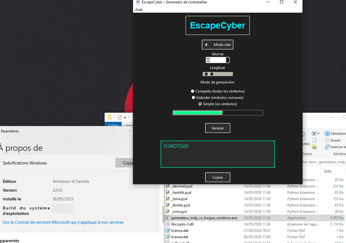 Capture sous windows 10 famille