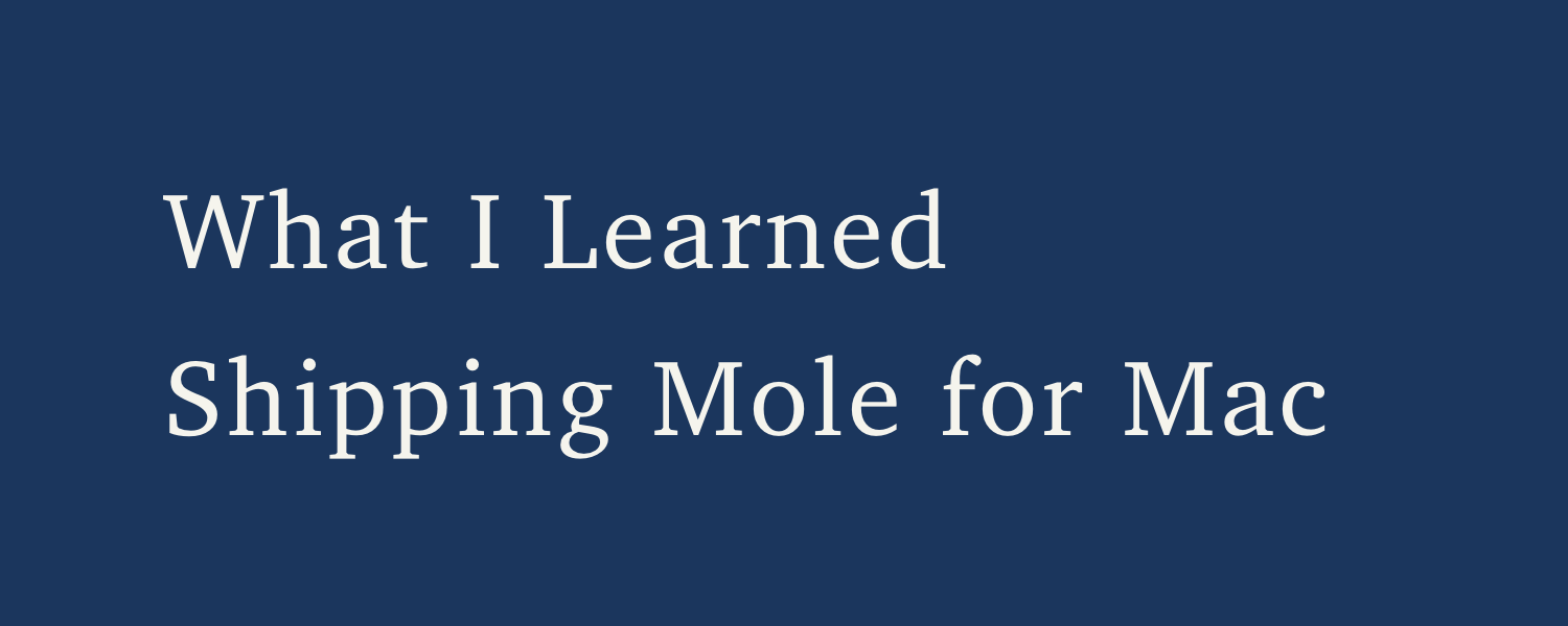 Couverture — From Mole CLI to Mole for Mac