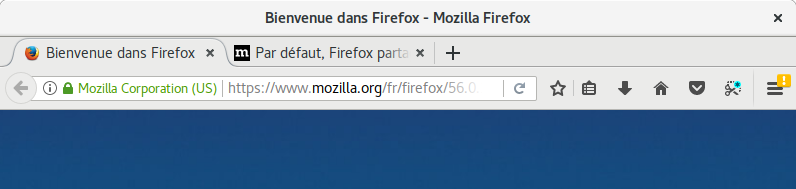 Démarrage de Firefox 56