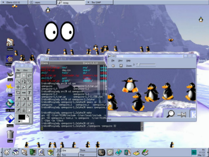 Source : https://community.linuxmint.com/img/screenshots/xpenguins-applet.png xpenguins