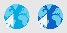 Icône Terre XFCE avec bleu ajouté
