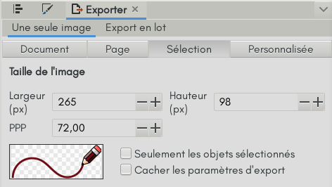 Zoom sur l’export dans Inkscape 1,2