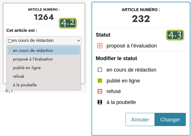 Le nouveau formulaire de changement de statut d’article dans SPIP 4.3