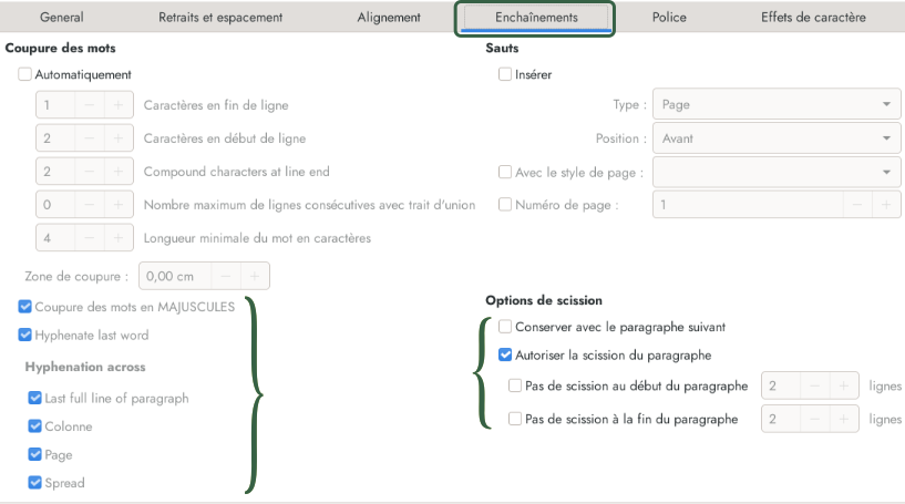 Les différentes options de césure