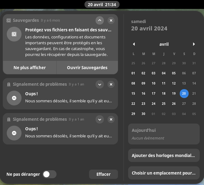 Les nouvelles notifications de GNOME