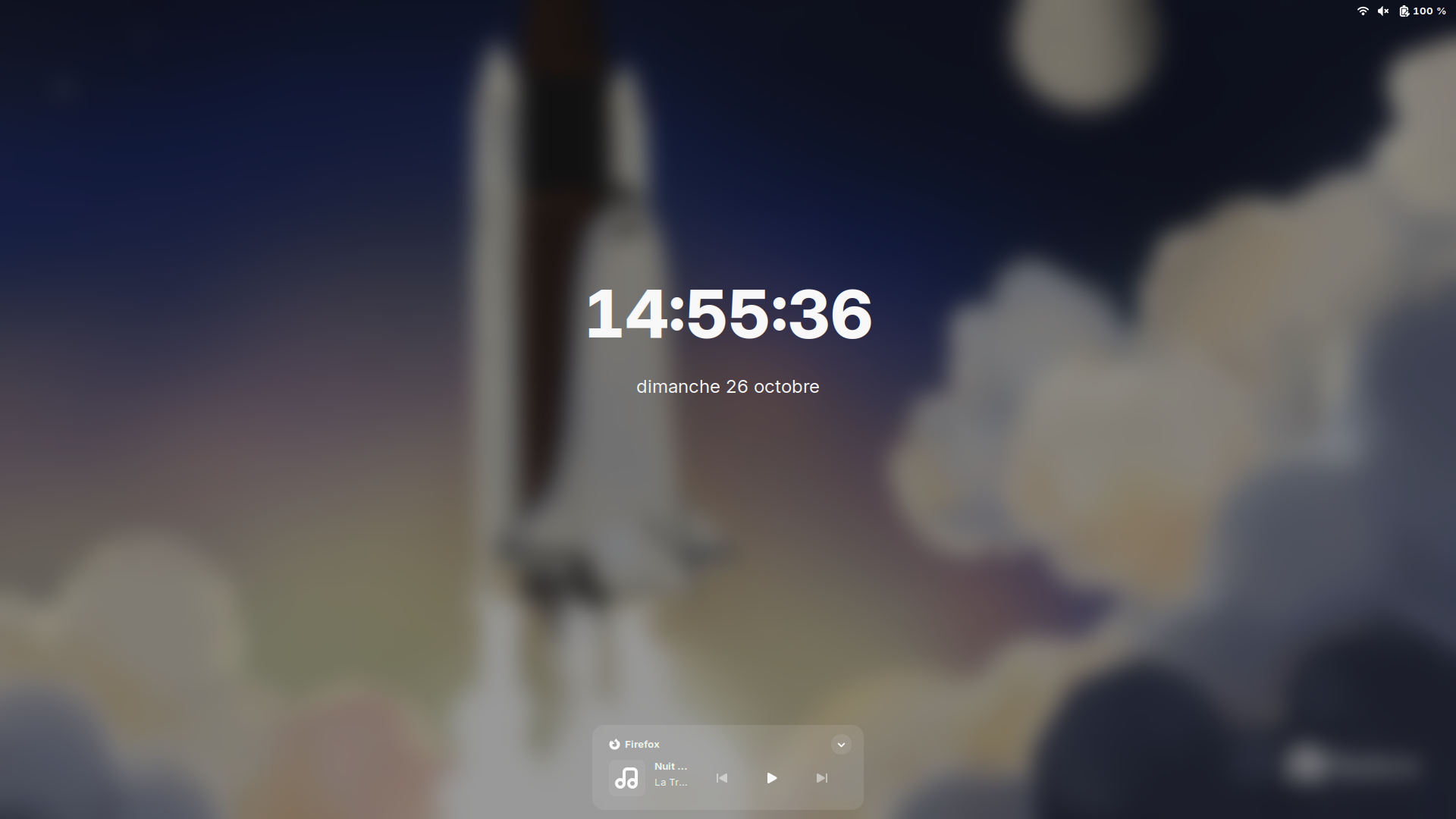 Écran de verrouillage avec contrôle multimédia