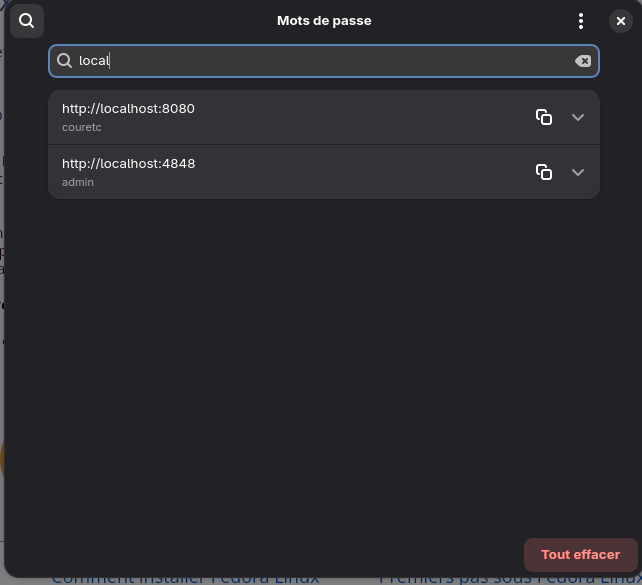 Nouveau gestionnaire de mots de passe de GNOME Web