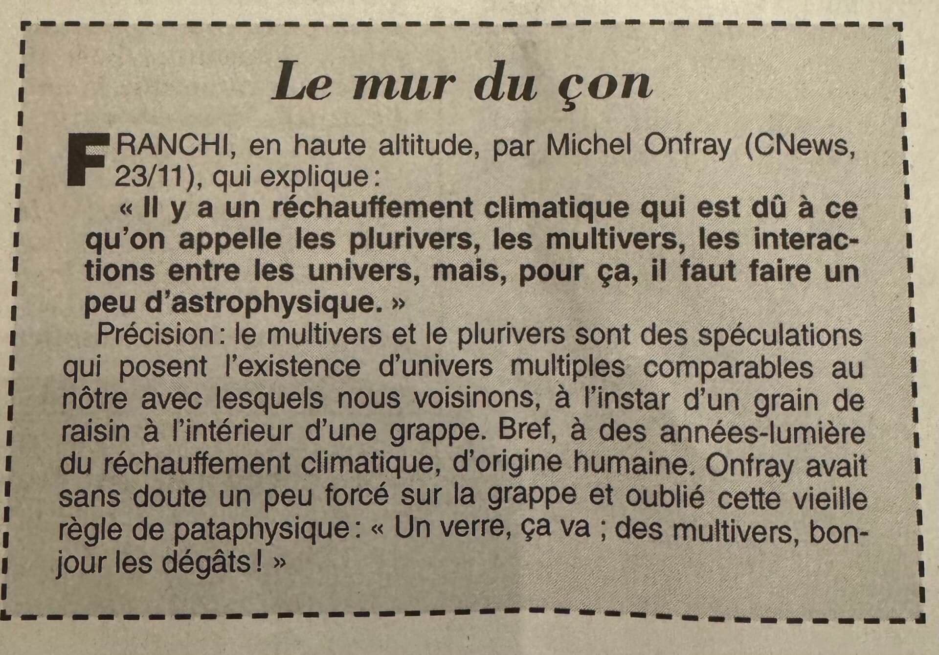 Extrait du Canard Enchaîné