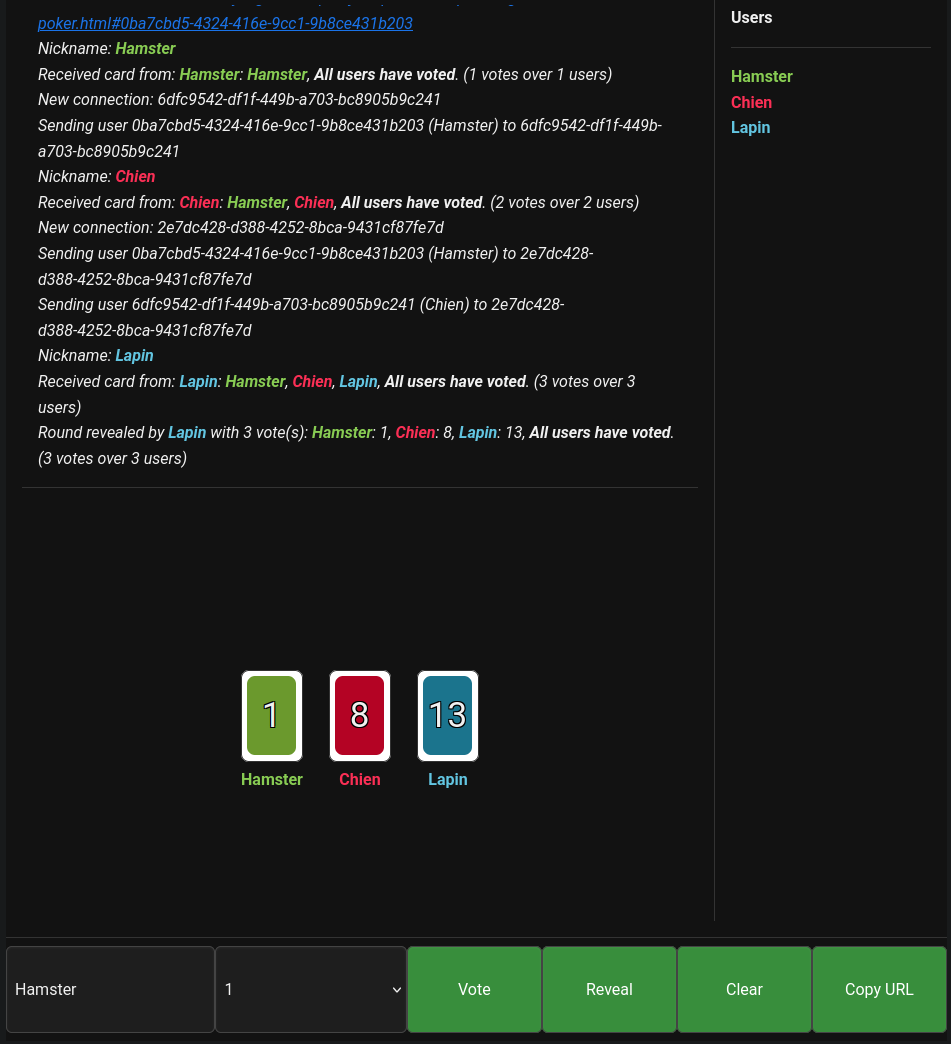 Planning Poker Screenshot