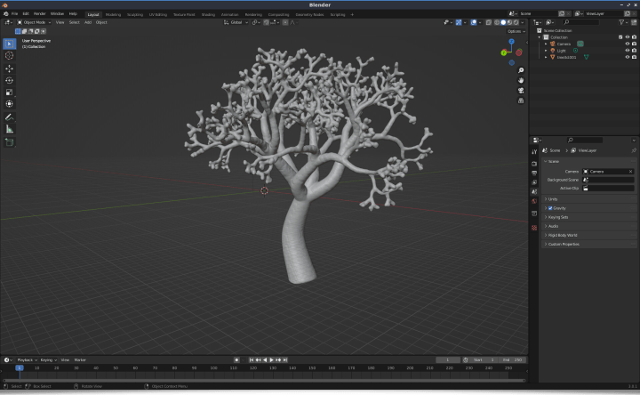 Arbre fractal 3D