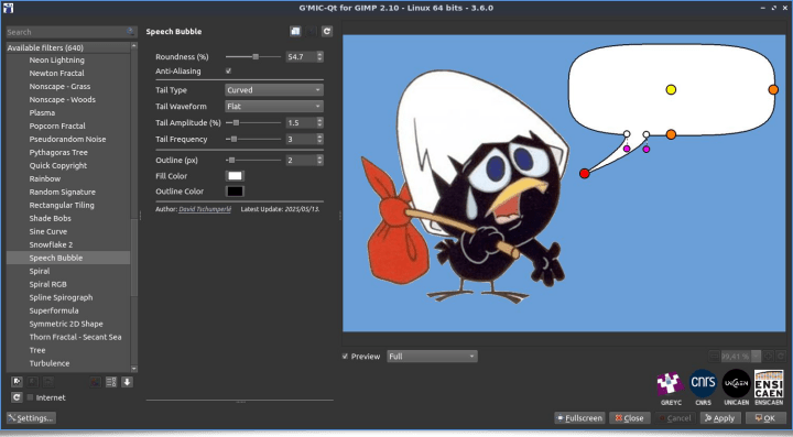 Filtre « Speech Bubble » - 1