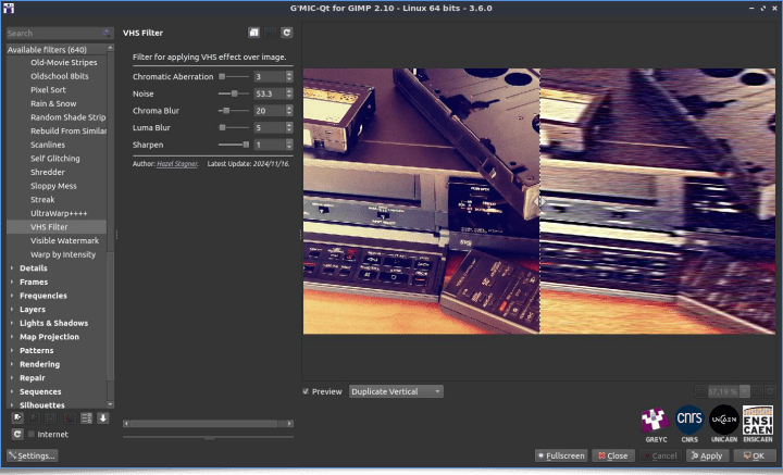 Filtre « VHS Filter »