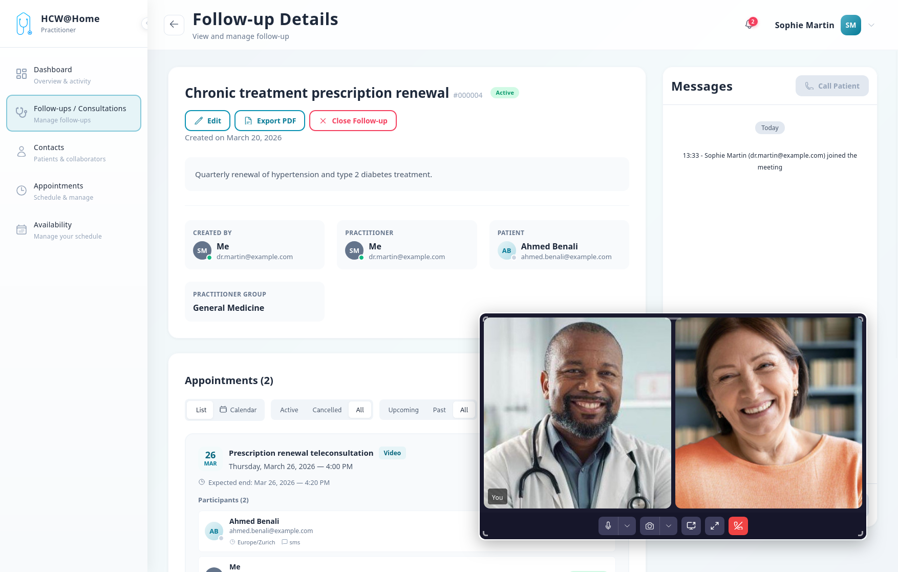 Capture d'écran du logiciel