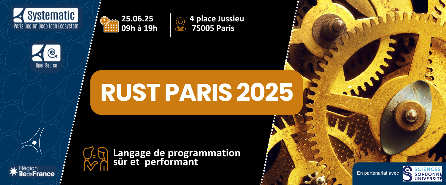 Bannière de la conférence RUST 2025