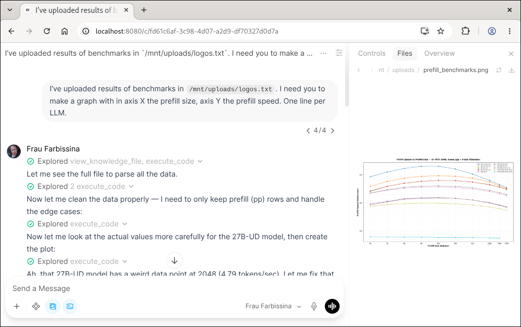 Source : https://i.imgur.com/AaHLqvI.png Exemple de génération de graphique utilisant l'interpréteur Python intégré