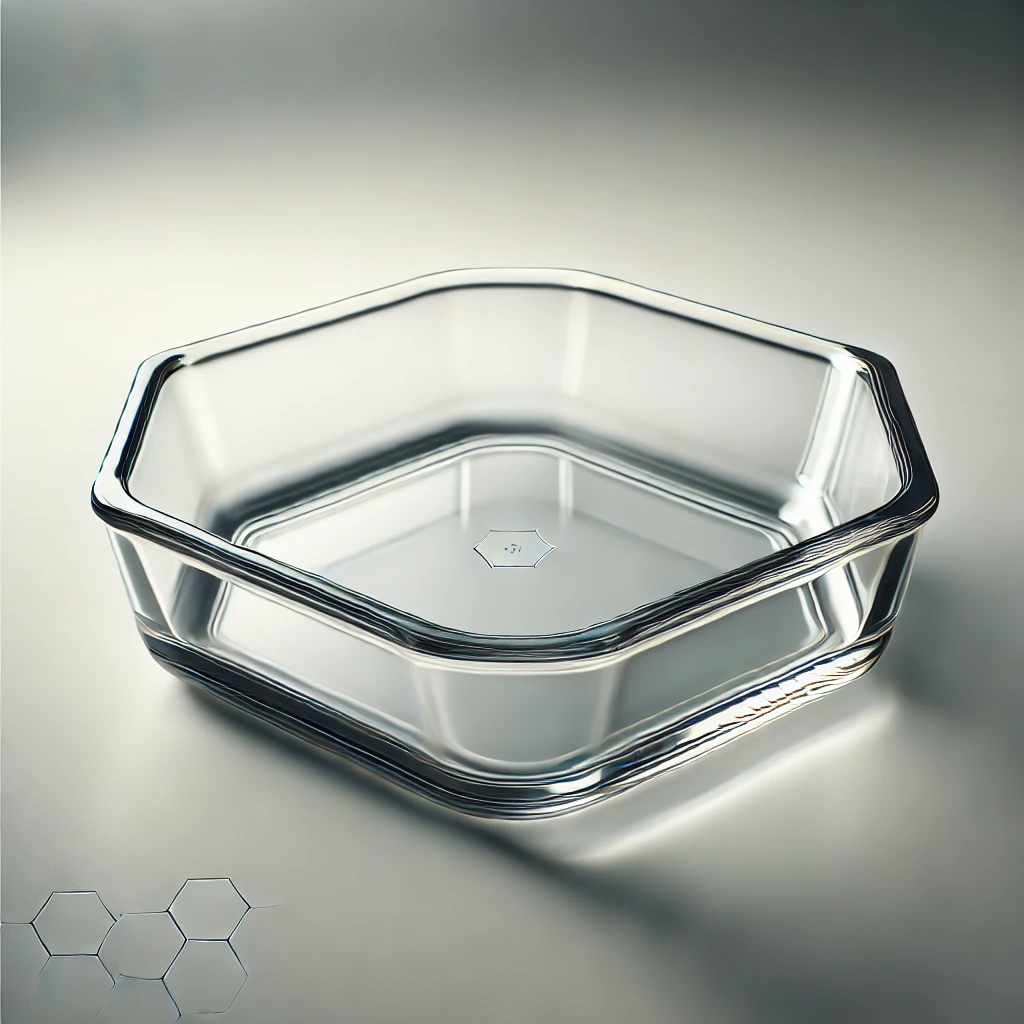 Plat pyrex hexagonal