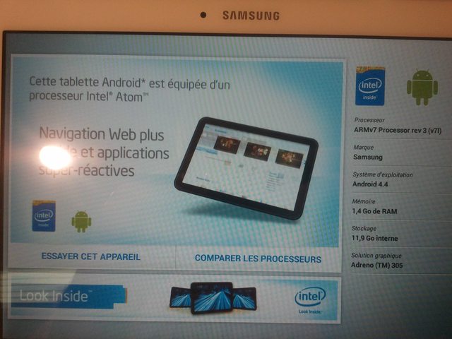 Intel Atom ARMv7 Tablet