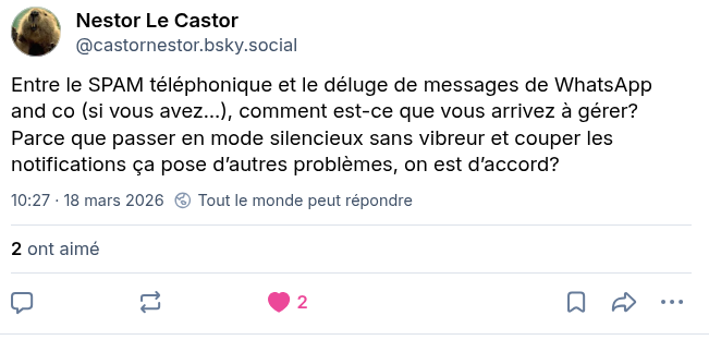 Quand même on a un peu l'impression d'être spammé