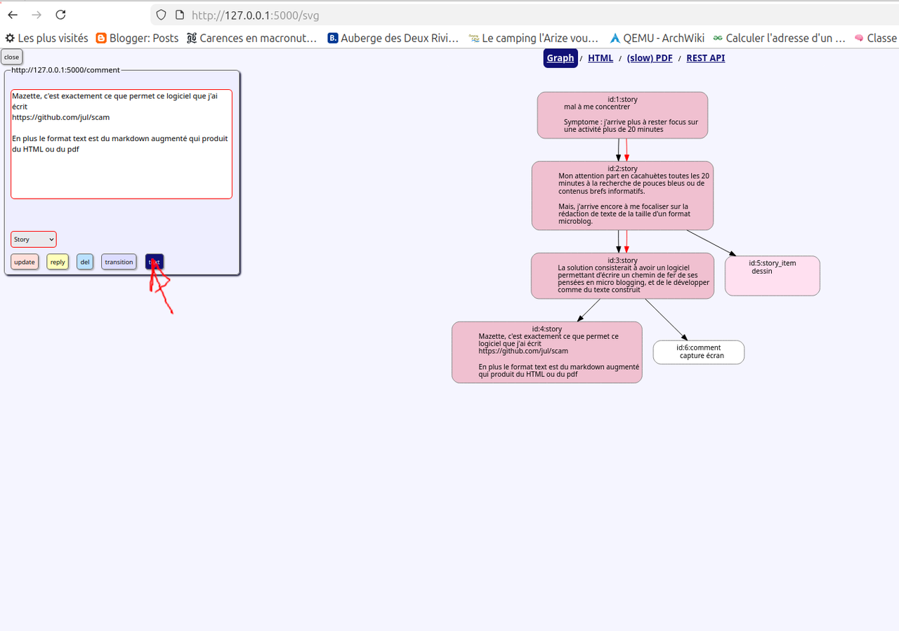 là tu vois la flèche ?