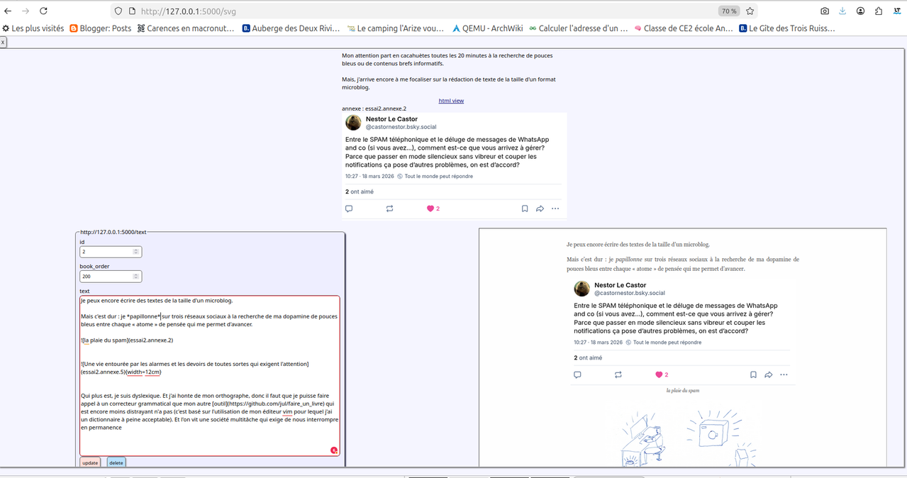T'aurais une interface cote à cote