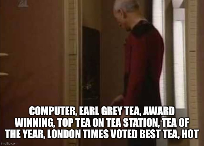 Picard demandant du thé