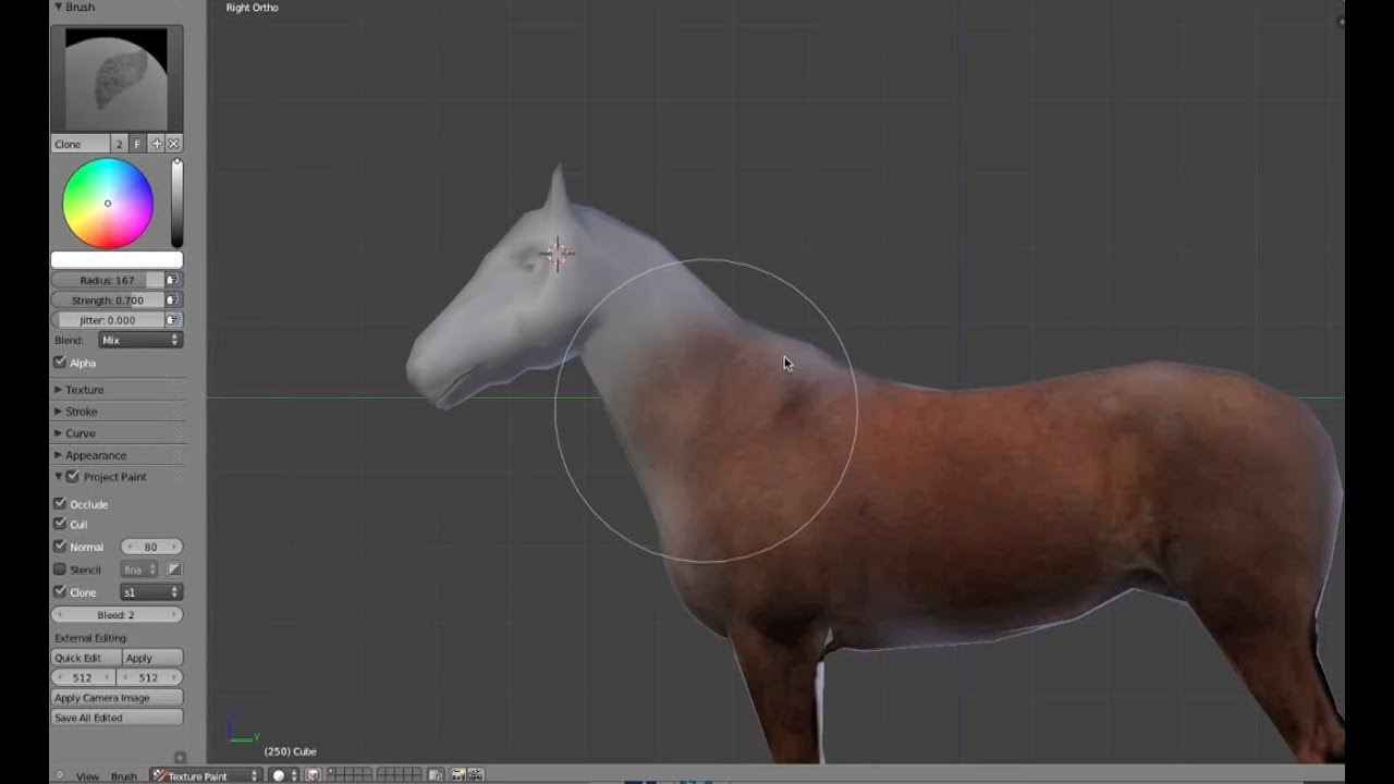 Exemple d’un cheval réalisé avec Blender