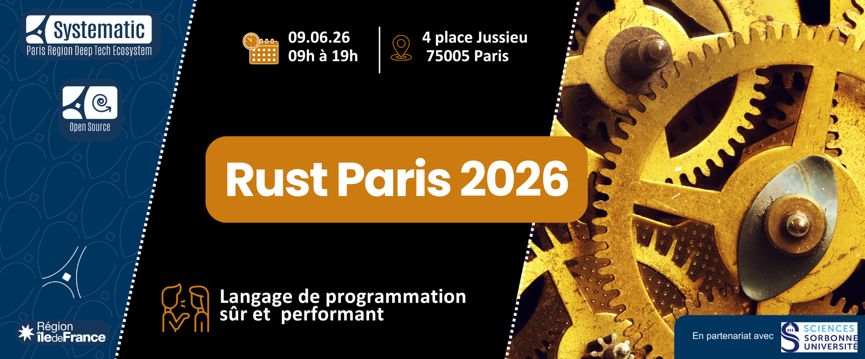 Bannière de la conférence RUST 2026