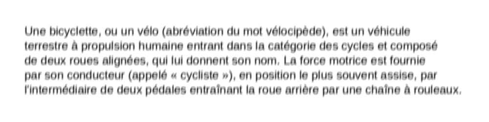Texte déformé, vision astigmate