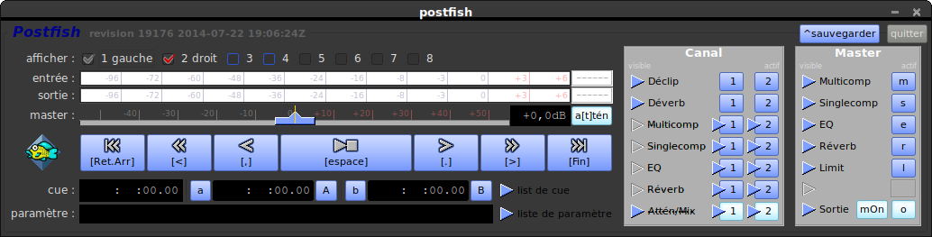 PostFish — interface principale