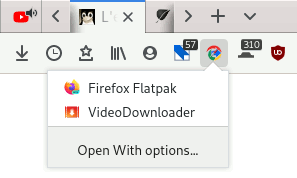 Open With, extension pour Firefox