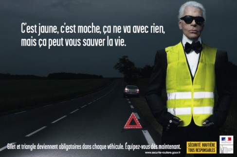 Karl Lagerfeld et la Prévention routière